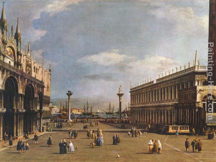 The Piazzetta painting - Canaletto The Piazzetta art painting